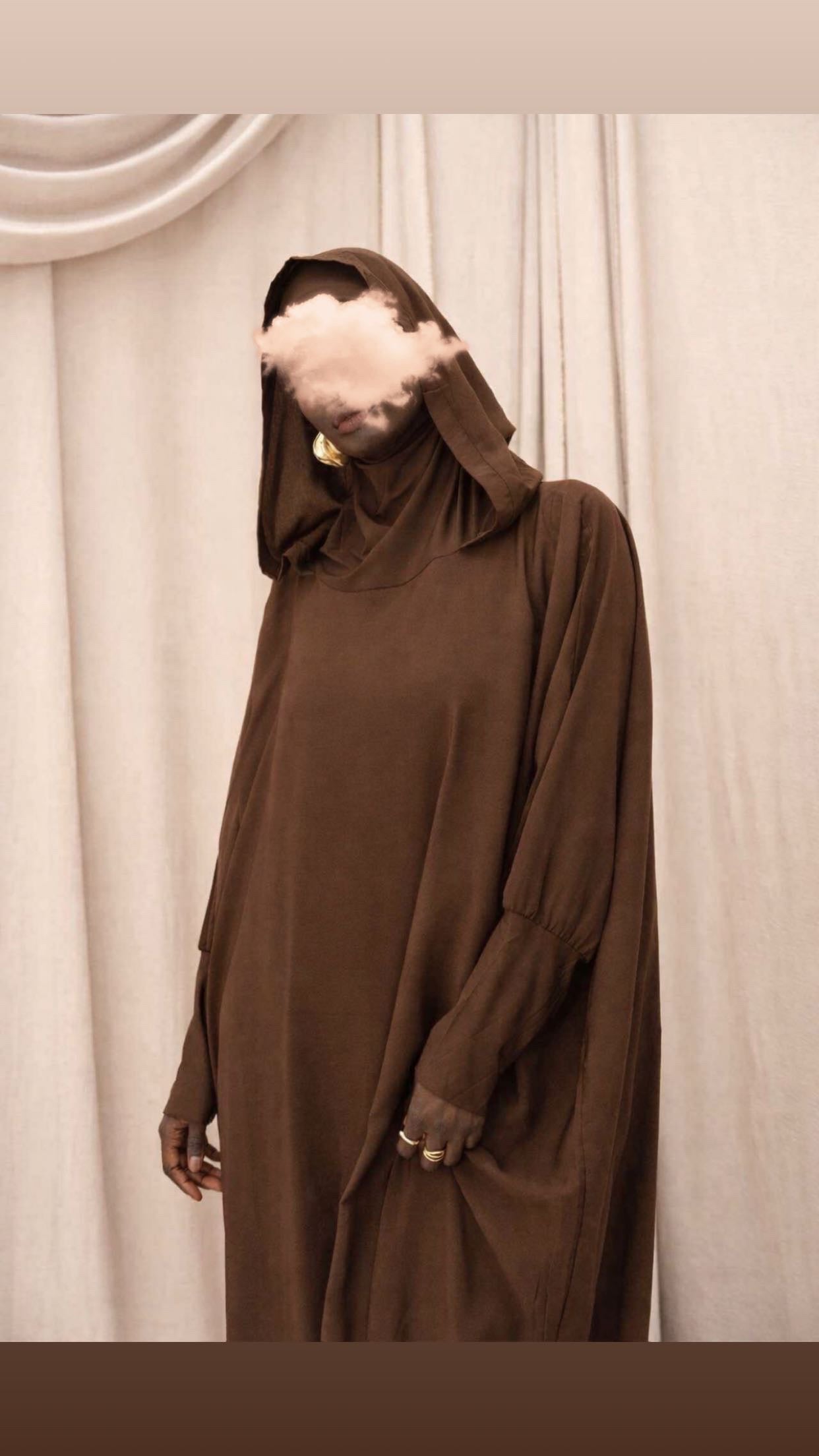 Robe de prière avec voile intégré