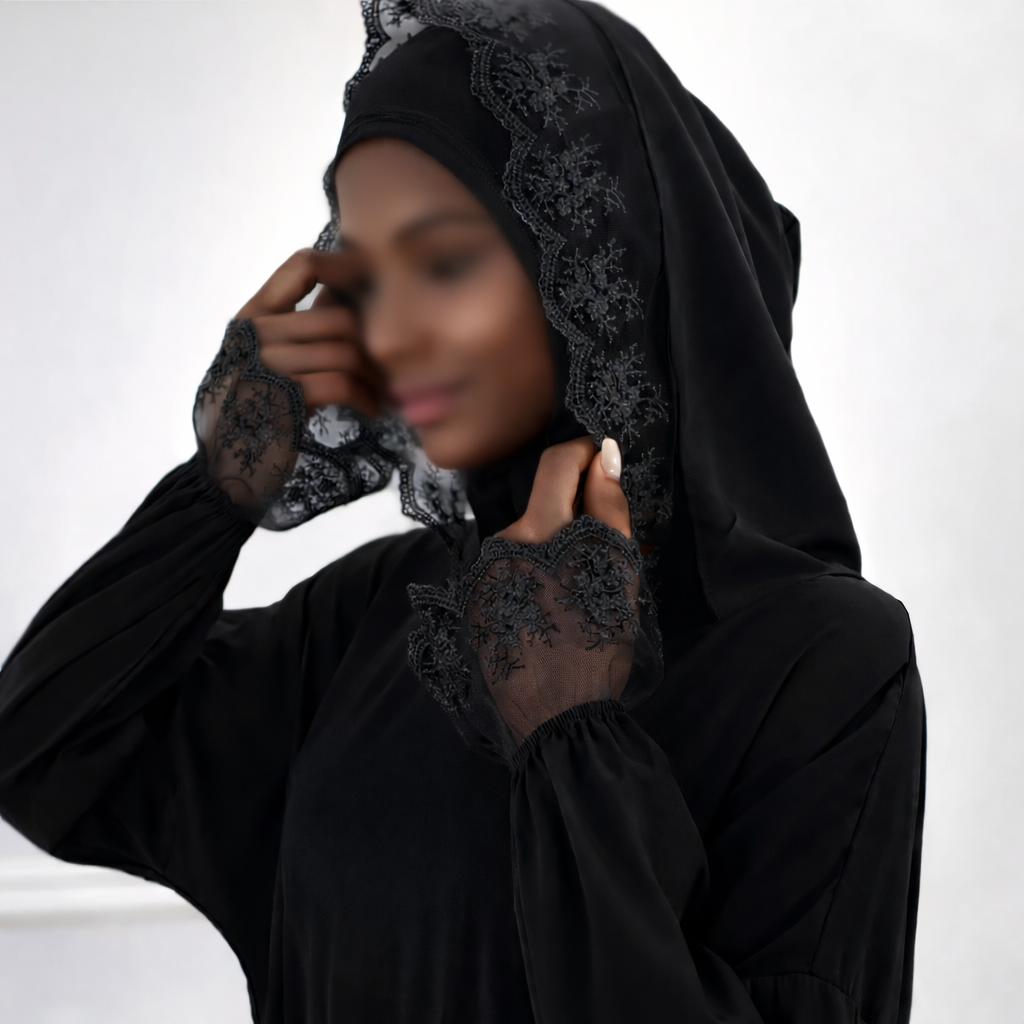 Robe de prière avec détail en dentelle