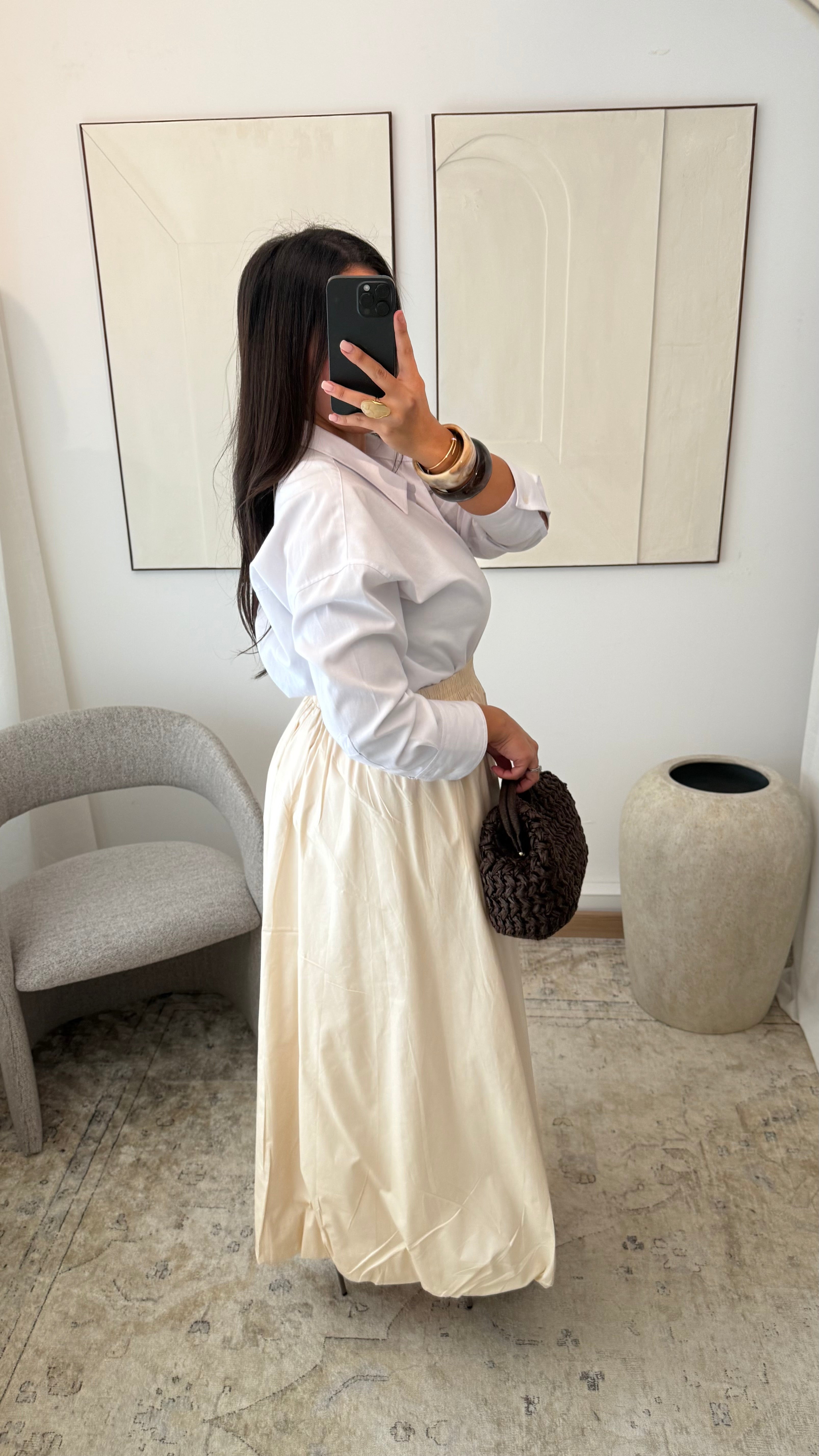 Jupe en coton avec doublure