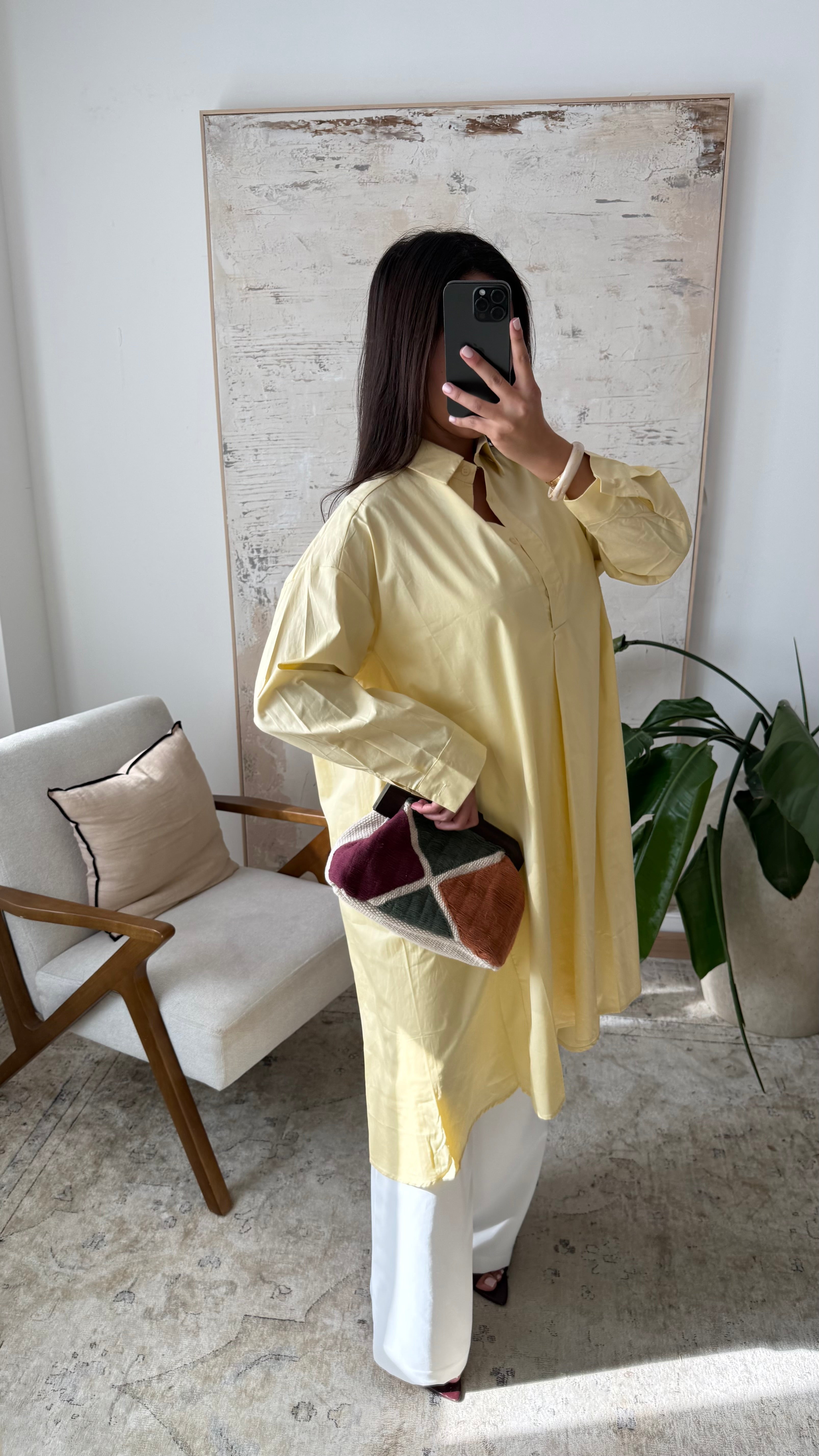 Longue tunique en coton