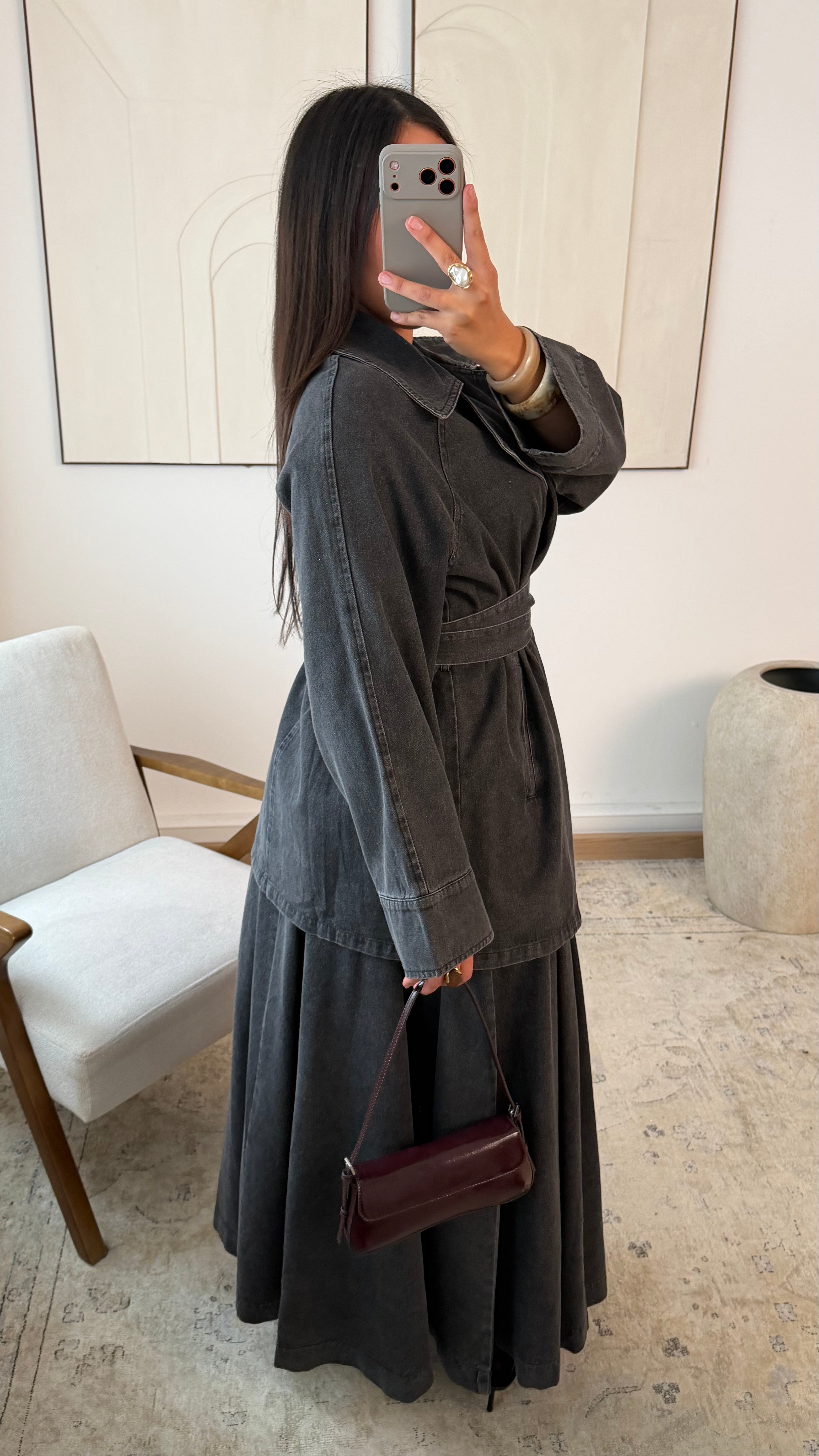 Ensemble jupe en jeans