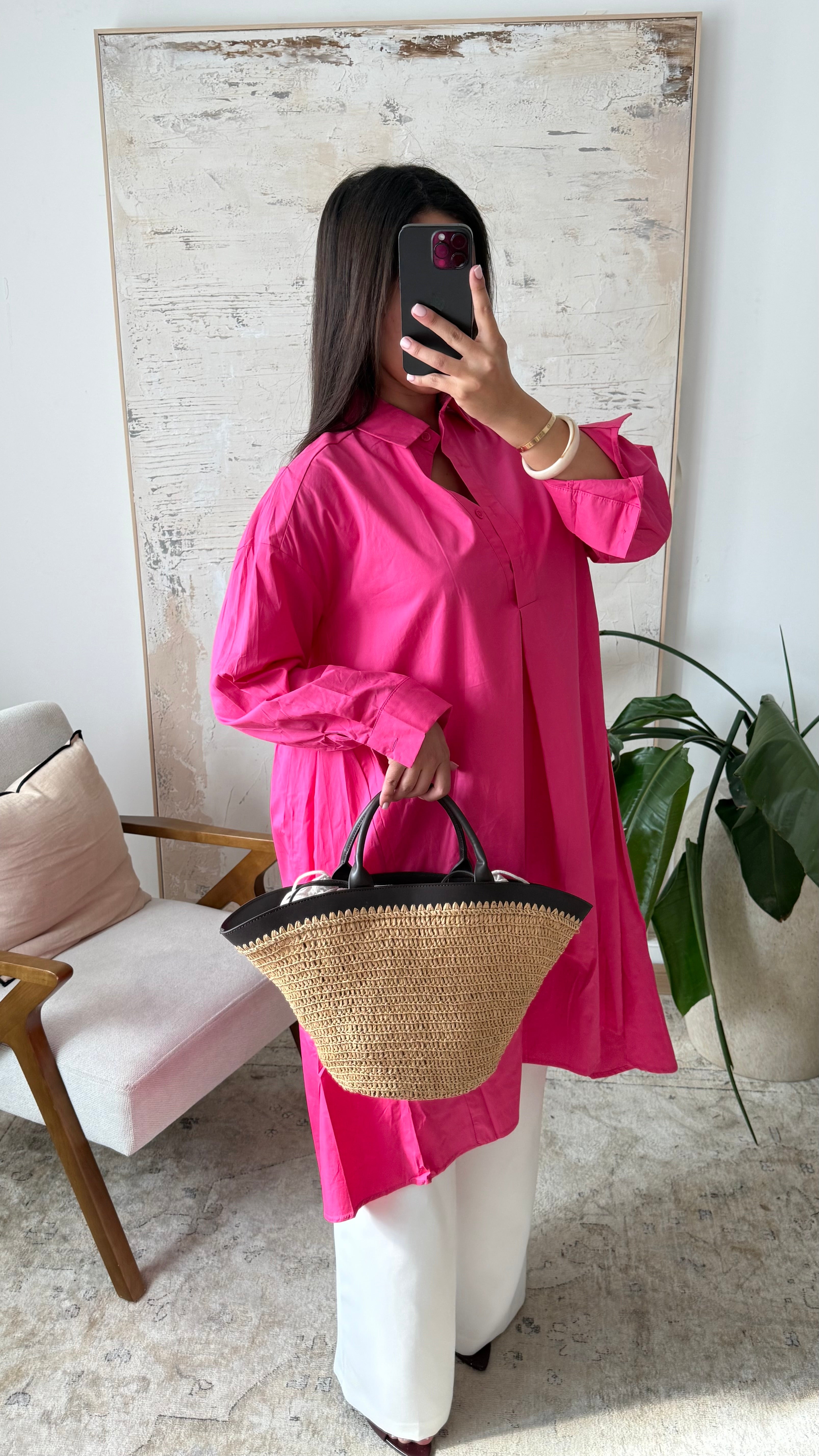Longue tunique en coton