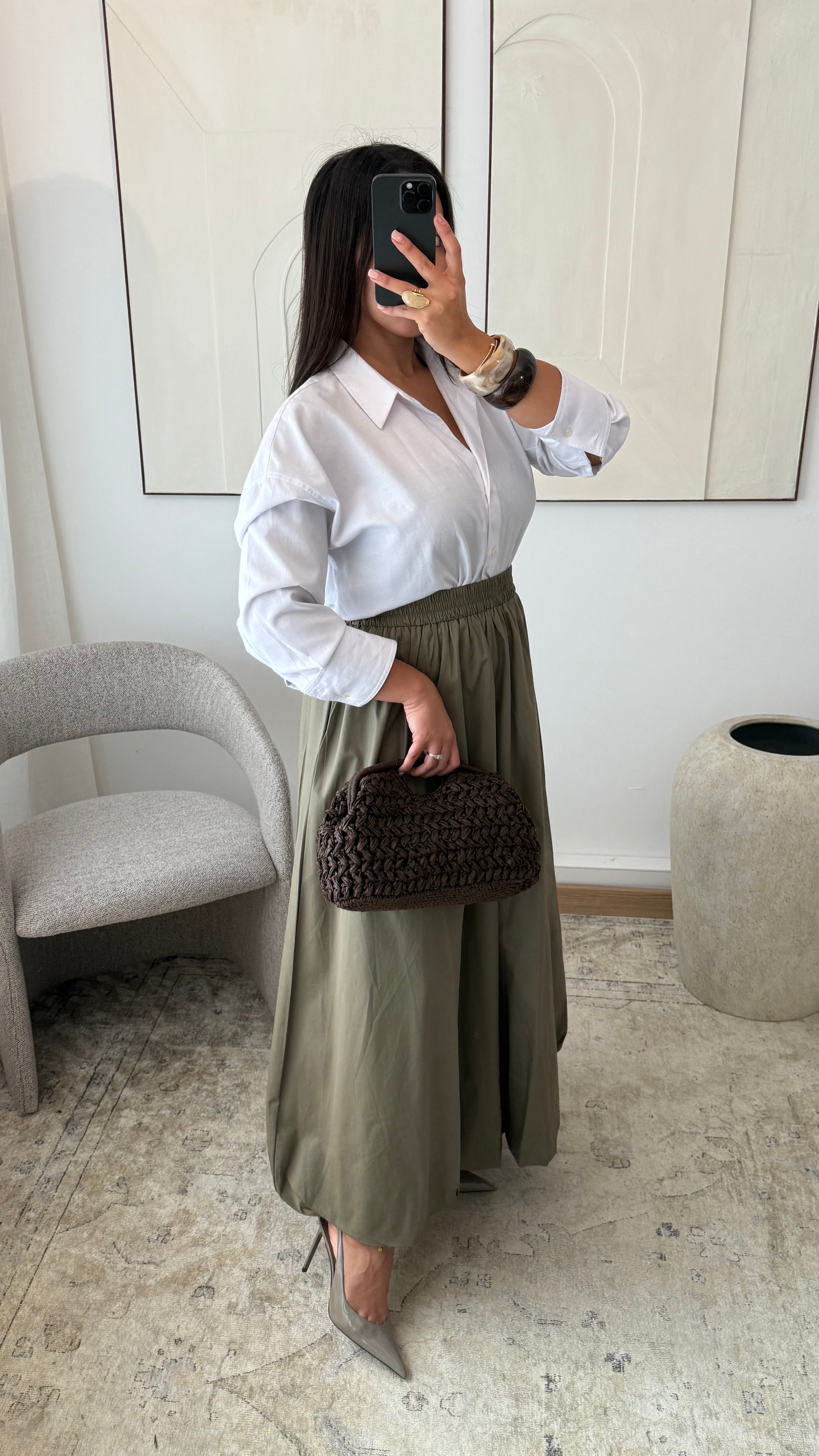 Jupe en coton avec doublure