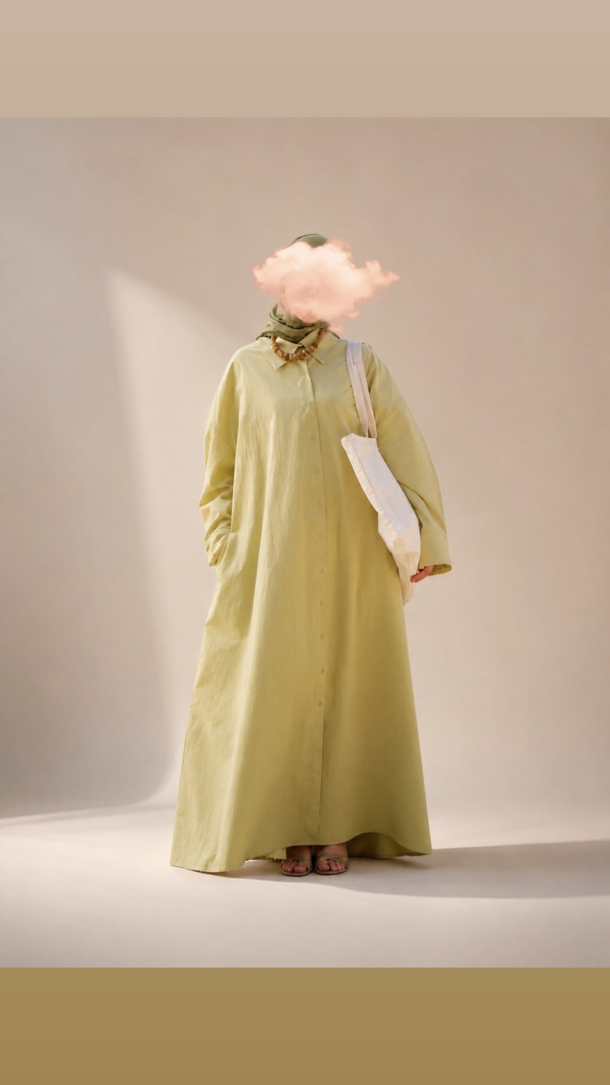 Abaya Chemise Longue 100% Coton – Tunique Modeste Femme Disponible en Plusieurs Coloris
