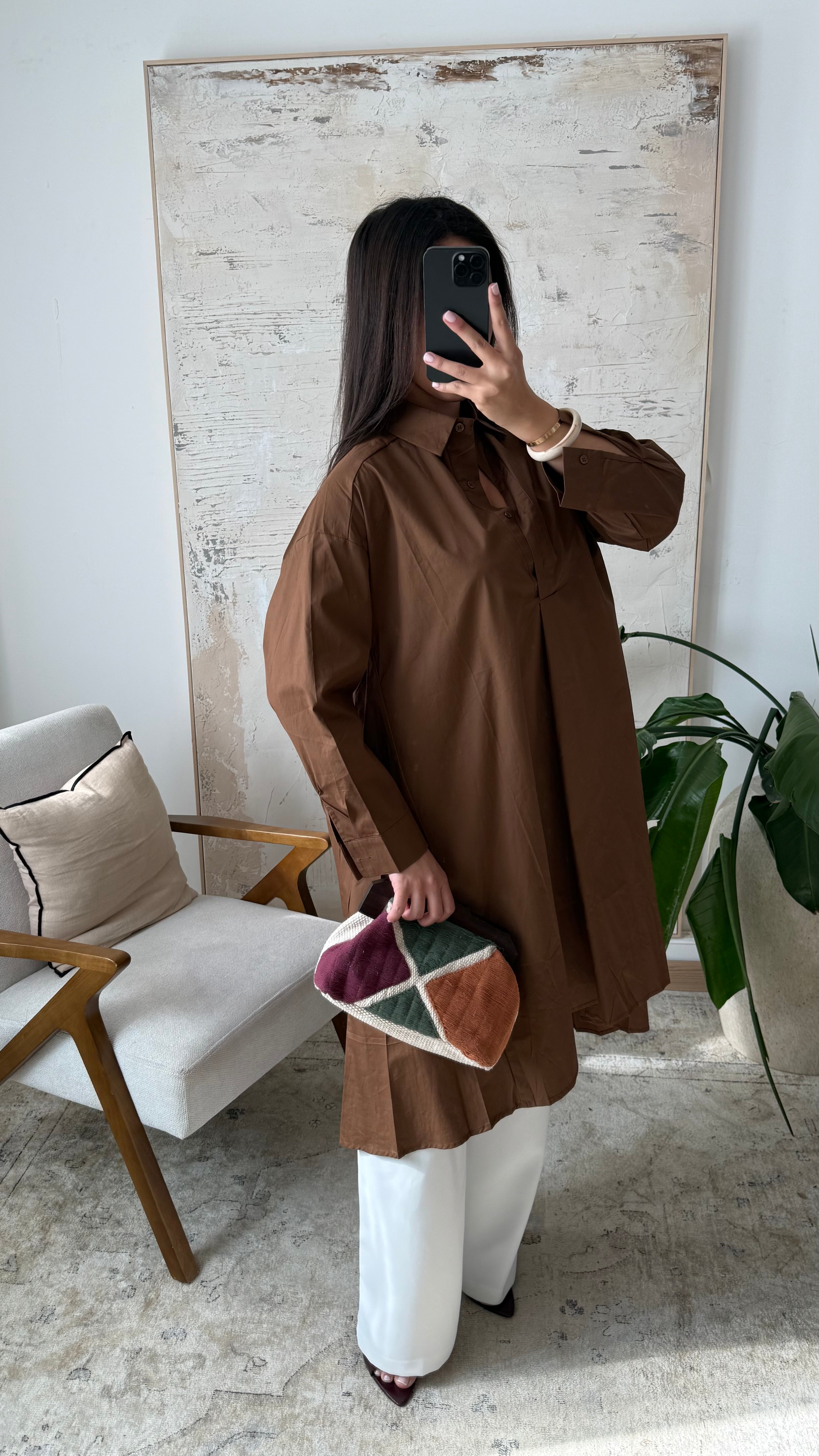 Longue tunique en coton