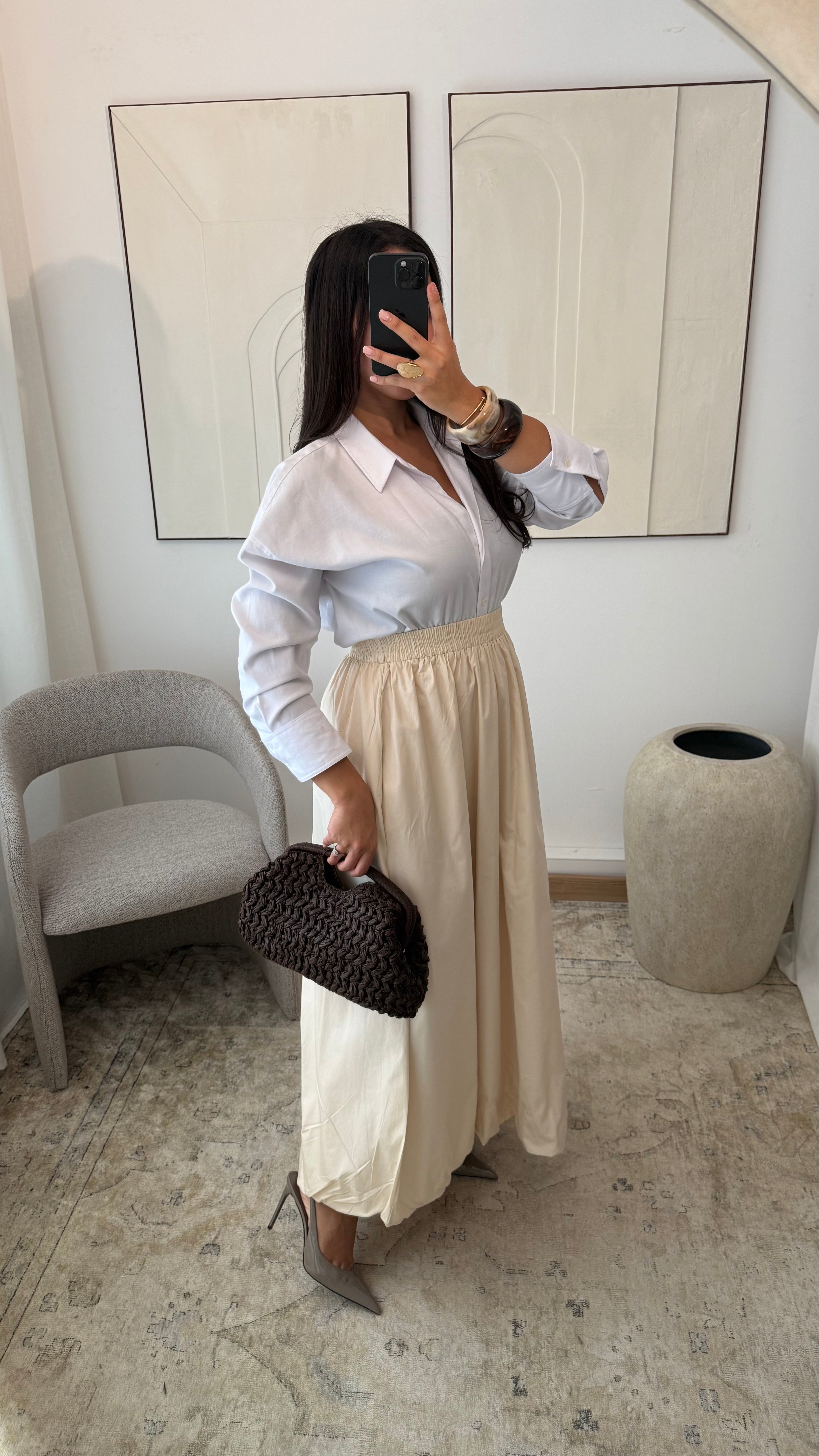 Jupe en coton avec doublure