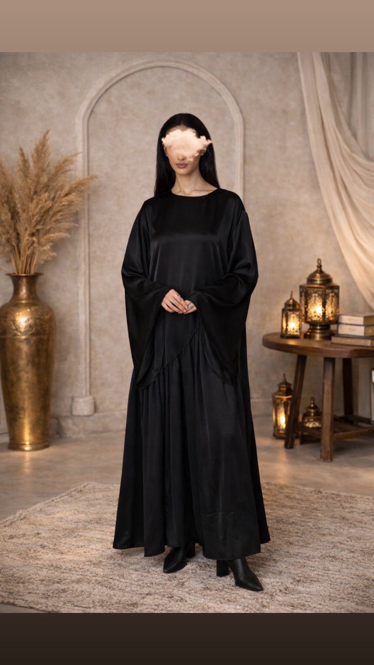 Abaya satinée
