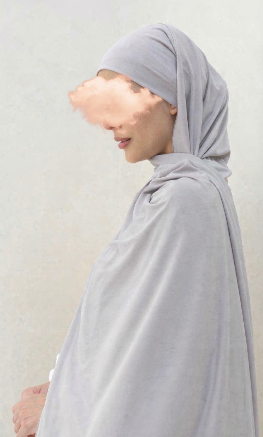 Hijab avec attaches en jersey premium