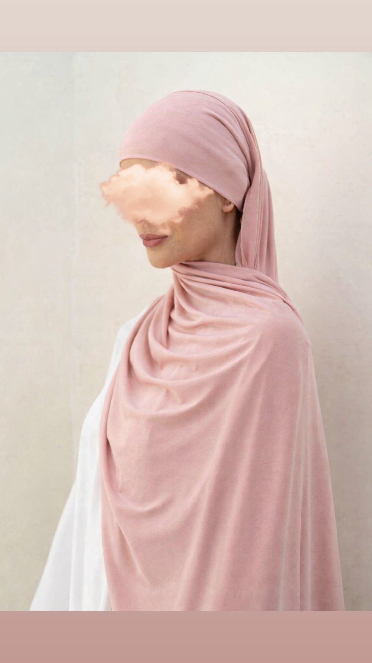 Hijab avec attaches en jersey premium
