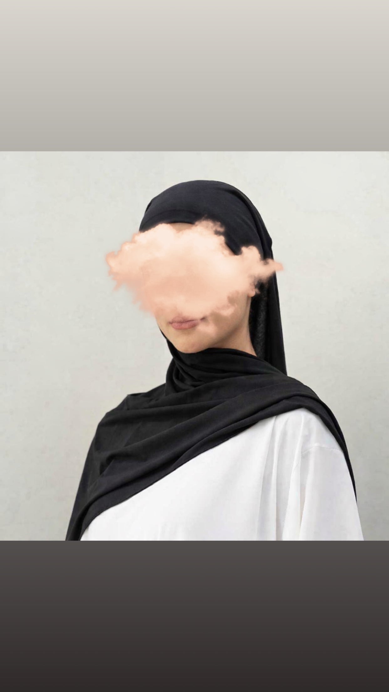 Hijab avec attaches en jersey premium
