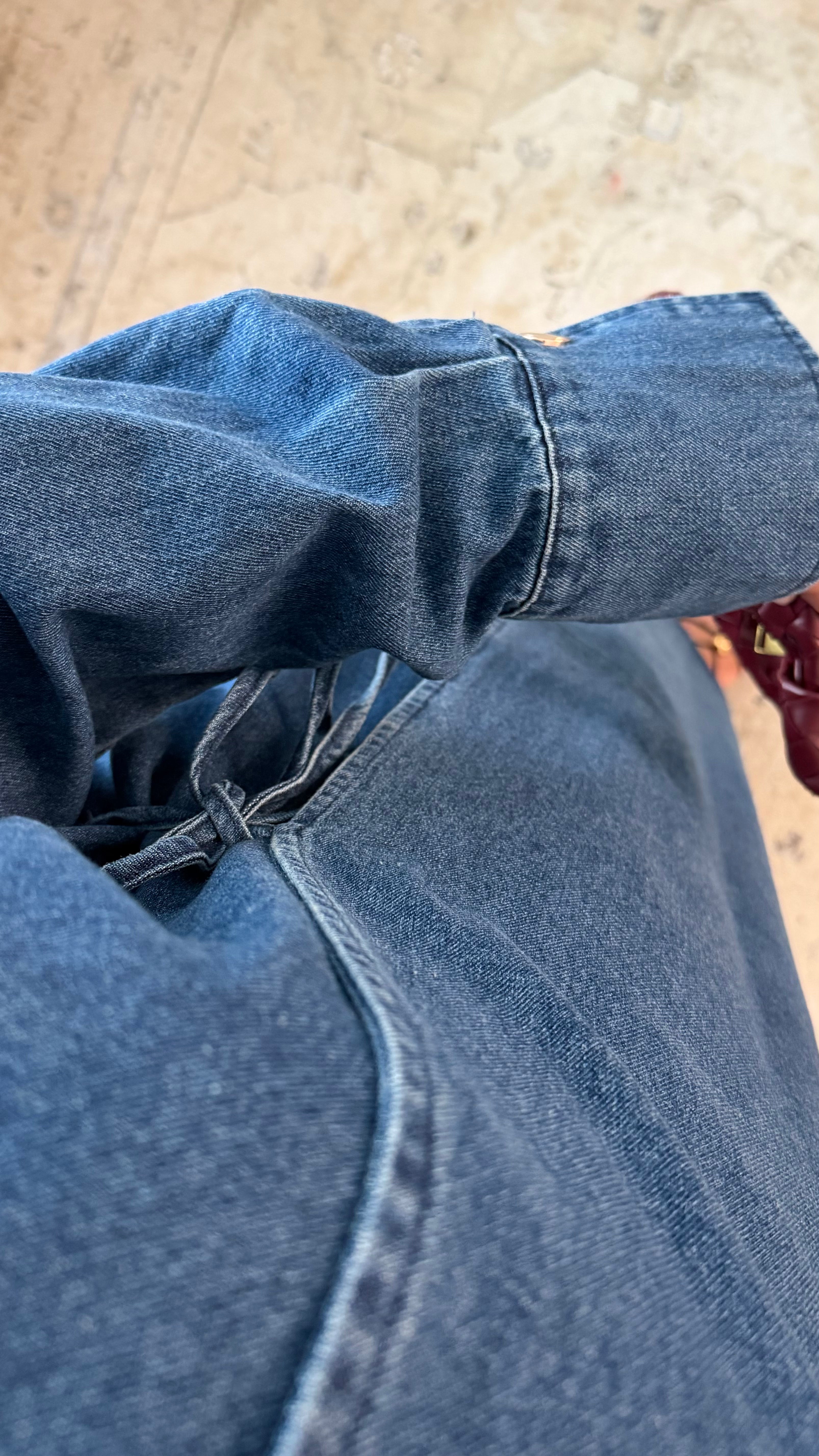 Robe portefeuille en jeans