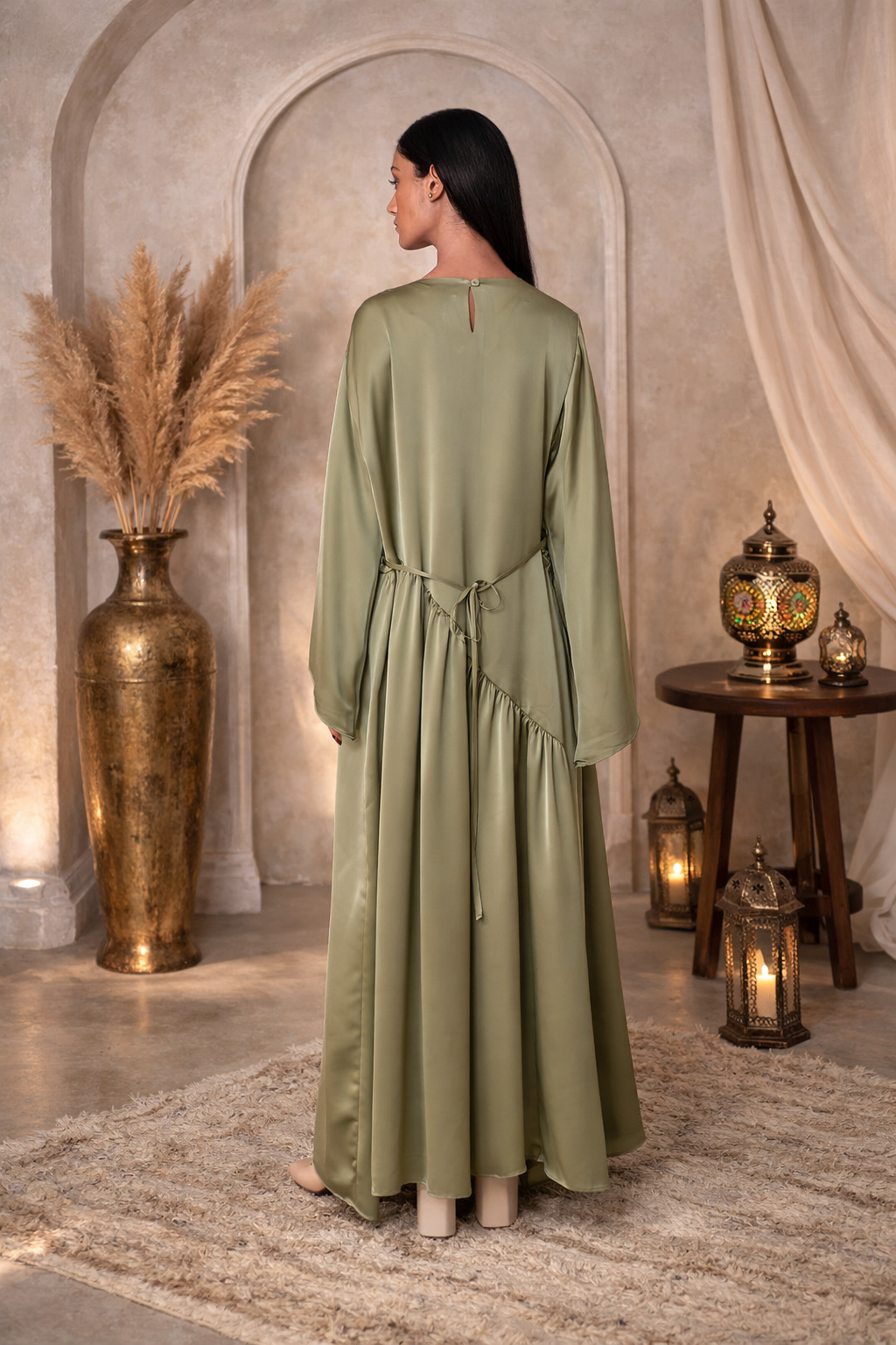 Abaya satinée