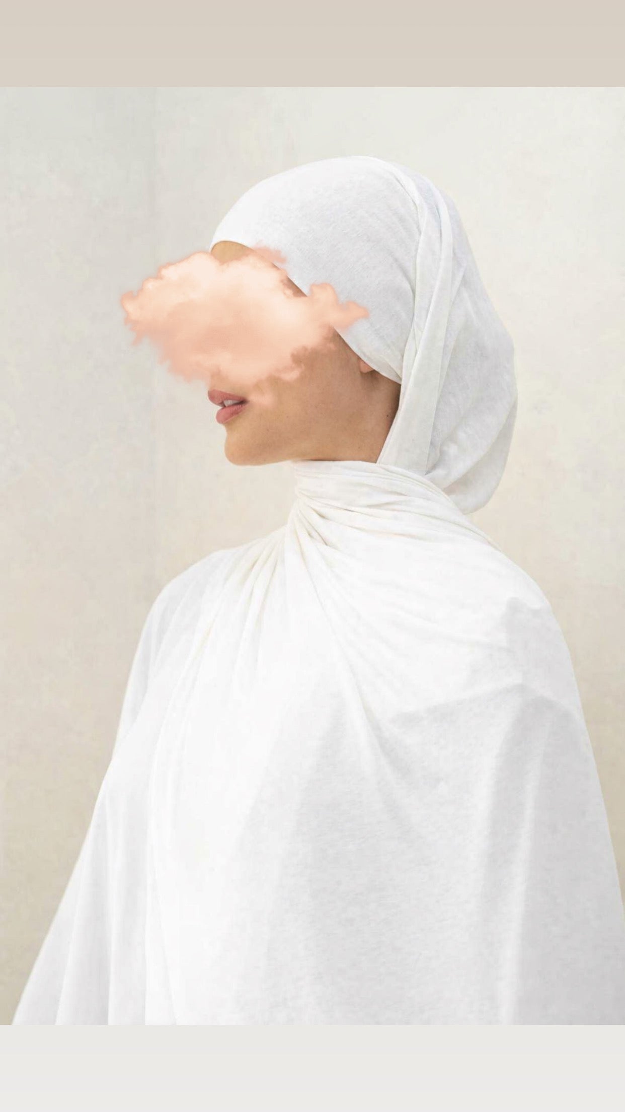 Hijab avec attaches en jersey premium