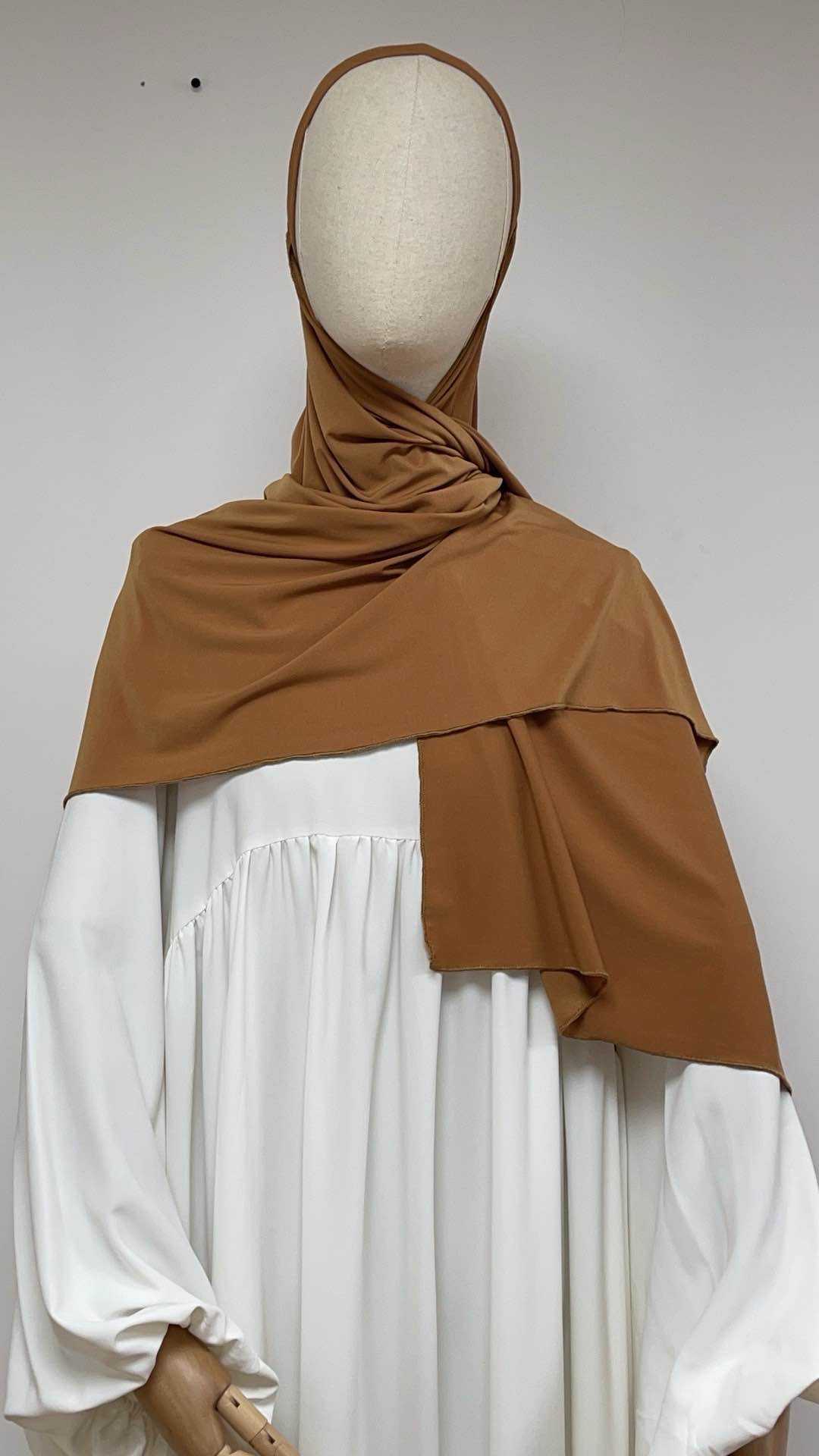 Hijab avec attaches en jersey premium