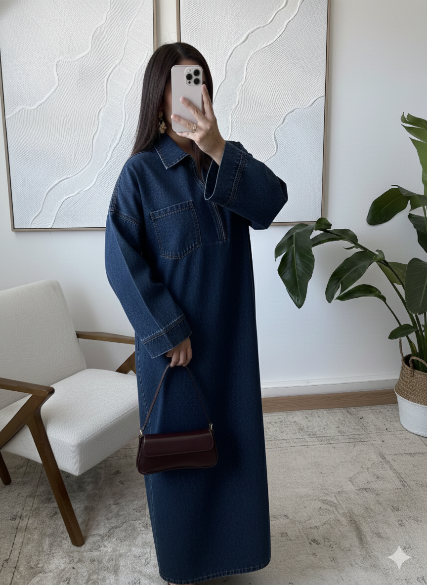 Robe en jeans