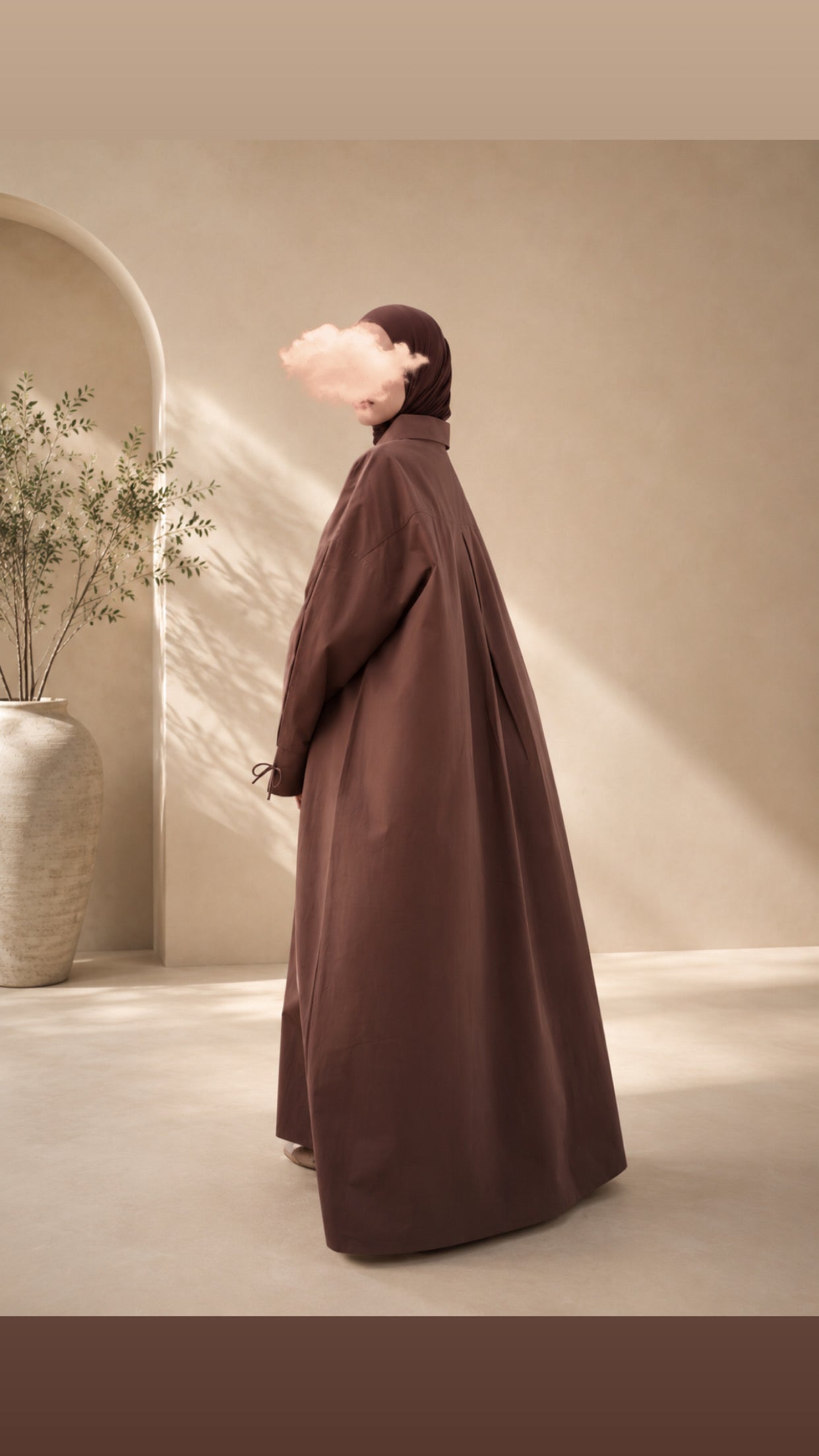 Abaya Chemise Longue 100% Coton – Tunique Modeste Femme Disponible en Plusieurs Coloris
